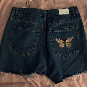 Khaki&Blue denim shorts